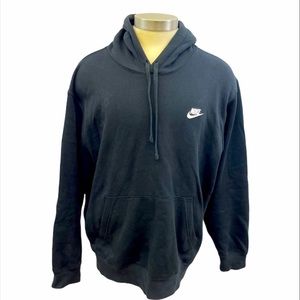 Vintage Nike Swoosh Black  Pullover Hoodie Size XL